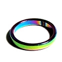 156-01 4mm SIZE 10 HEMATITE RING IN RAINBOW