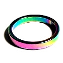 156-01 4mm SIZE 11 HEMATITE RING IN RAINBOW