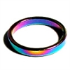 156-01 4mm SIZE 12 HEMATITE RING IN RAINBOW