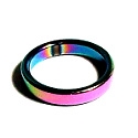 156-01 4mm SIZE 7 HEMATITE RING IN RAINBOW