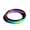156-01 4mm SIZE 8 HEMATITE RING IN RAINBOW