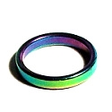 156-01 4mm SIZE 9 HEMATITE RING IN RAINBOW