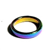 156-01 4mm SIZE 6 HEMATITE RING IN RAINBOW
