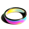 156-02 6mm SIZE 12 HEMATITE RING IN RAINBOW