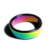 156-02 6mm SIZE 6 HEMATITE RING IN RAINBOW