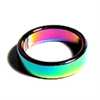 156-02 6mm SIZE 8 HEMATITE RING IN RAINBOW