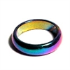 156-04-09 SIZE10 6mm  HEMATITE RING IN RAINBOW--ROUND