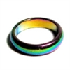 156-04-08 SIZE 11 6 mm HEMATITE RING IN RAINBOW--ROUND