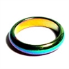 156-04-08 SIZE12  6 mm HEMATITE RING IN RAINBOW--ROUND