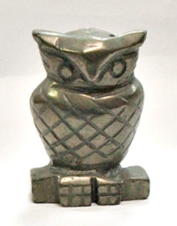 A65-02 40mm OWL IN PYRITE
