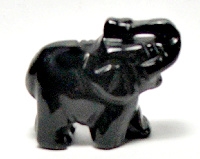 A91-141 SMALL STONE ELEPHANT IN ONYX