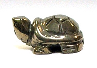 A11-19  38mm STONE TURTLE IN PYRITE