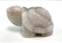 A11-27 38mm STONE TURTLE IN WHITE CRAZY AGATE