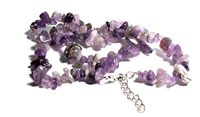 A123-03 STONE CHIP NECKLACE IN AMETHYST