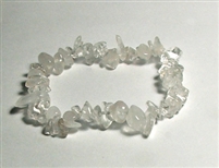 A124-10 STONE CHIP BRACELET IN CLEAR QUARTZ