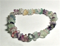 A124-14 STONE CHIP BRACELET IN FLUORITE