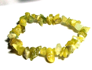 A124-15TONE CHIP BRACELET IN LEMON JADE