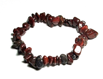A124-23 STONE CHIP BRACELET IN FLOWER JASPER