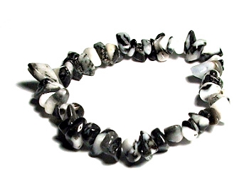 A124-30 STONE CHIP BRACELET IN ZEBRA