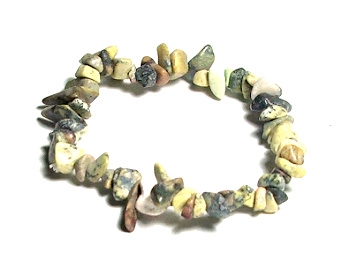 A124-34 STONE CHIP BRACELET IN YELLOW TURQUOISE
