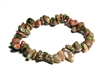 A124-42 STONE CHIP BRACELET IN UNAKITE