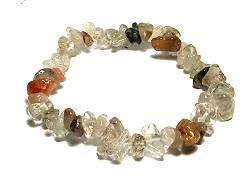 A124-46  STONE CHIP BRACELET IN GOLDEN PINE