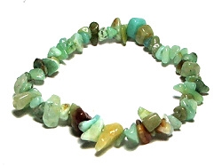 A124-47 STONE CHIP BRACELET IN AMAZONITE