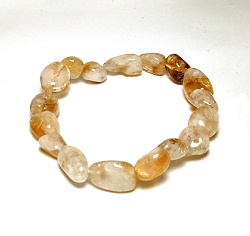 A127-03 TOUMBLED STONE  BRACELET IN CITRINE