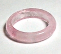 A128-02 SIZE 10 STONE RING IN ROSE QUARTS