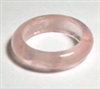 A128-02 SIZE 09  STONE RING IN ROSE QUARTS