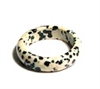 A128-05 SIZE 09 STONE RING IN DALMATIAN