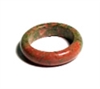 A128-07 SIZE 08 STONE RING IN UNAKITE