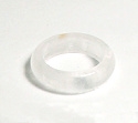 A128-13 SIZE 07 STONE RING IN CLEAR QUARTZ