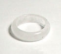 A128-13 SIZE 08 STONE RING IN CLEAR QUARTZ