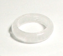A128-13 SIZE 09 STONE RING IN CLEAR QUARTZ