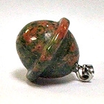 A14-04 STONE SATURN PENDANT IN UNAKITE