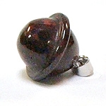 A14-10 STONE SATURN PENDANT IN FLOWER AGATE