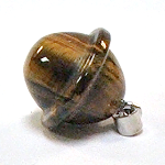 A14-13 STONE SATURN PENDANT IN TIGE EYE