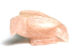 A141-01 STONE EAGLE IN ROSE QUARTZ
