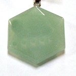 A17-01 30mm STONE HEXAGON PENDANT IN AVENTURINE