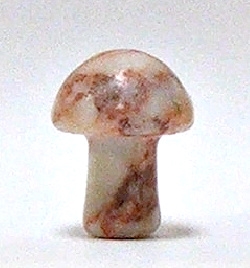 A2-59 STONE MUSHROOM IN RED PICASSO--20*15*10