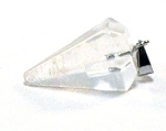 A20-03 STONE PENDULUM PENDANT IN CLEAR  QUARTZ