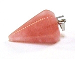 A20-04 STONE PENDULUM PENDANT IN WATERMELLON