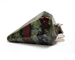 A20-31 STONE PENDULUM PENDANT IN DRAGON BLOOD