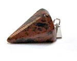 A20-32 STONE PENDULUM PENDANT IN MAHOGANY