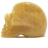 A23-07 SMALL STONE SKULL IN YELLOW JADE