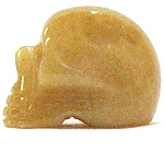A23-07 SMALL STONE SKULL IN YELLOW JADE
