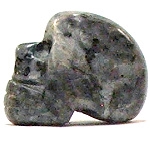 A23-12 SMALL STONE SKULL IN ORIENTAL LAVAKITE