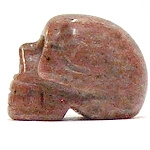 A23-16 SMALL STONE SKULL IN SEASAME STONE