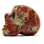 A23-23 SSMALL STONE SKULL IN RED JASPER